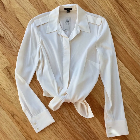 Ann Taylor Tops - Pristine Ann Taylor Silk Blouse Ivory Sz4 Classic!